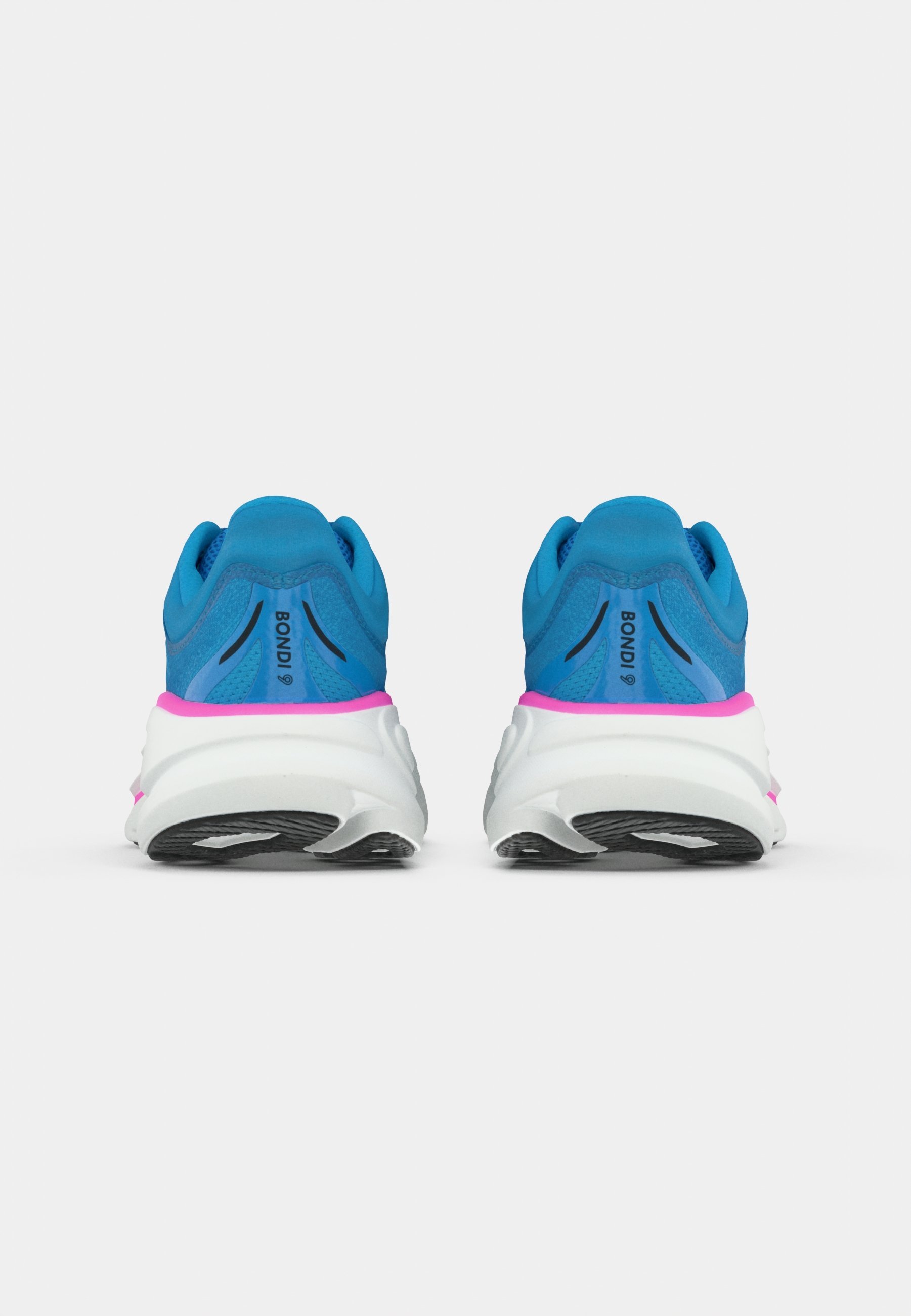 HOKA BONDI 9 - Straßenlaufschuhe - Himmelblau/Neonfuchsia