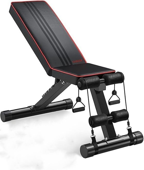 Panca pesi pieghevole multifunzionale Dripex, attrezzatura fitness completa per addominali e allenamento delle braccia, ideale per palestra domestica e ufficio, 115x50x54 cm.