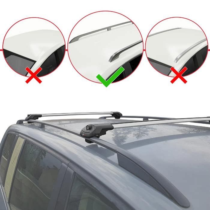 Barras de techo ACE-1 compatibles con Dacia Duster 3 (P1310) 2024-2026, portaequipajes para coche, aluminio gris, 2 barras.