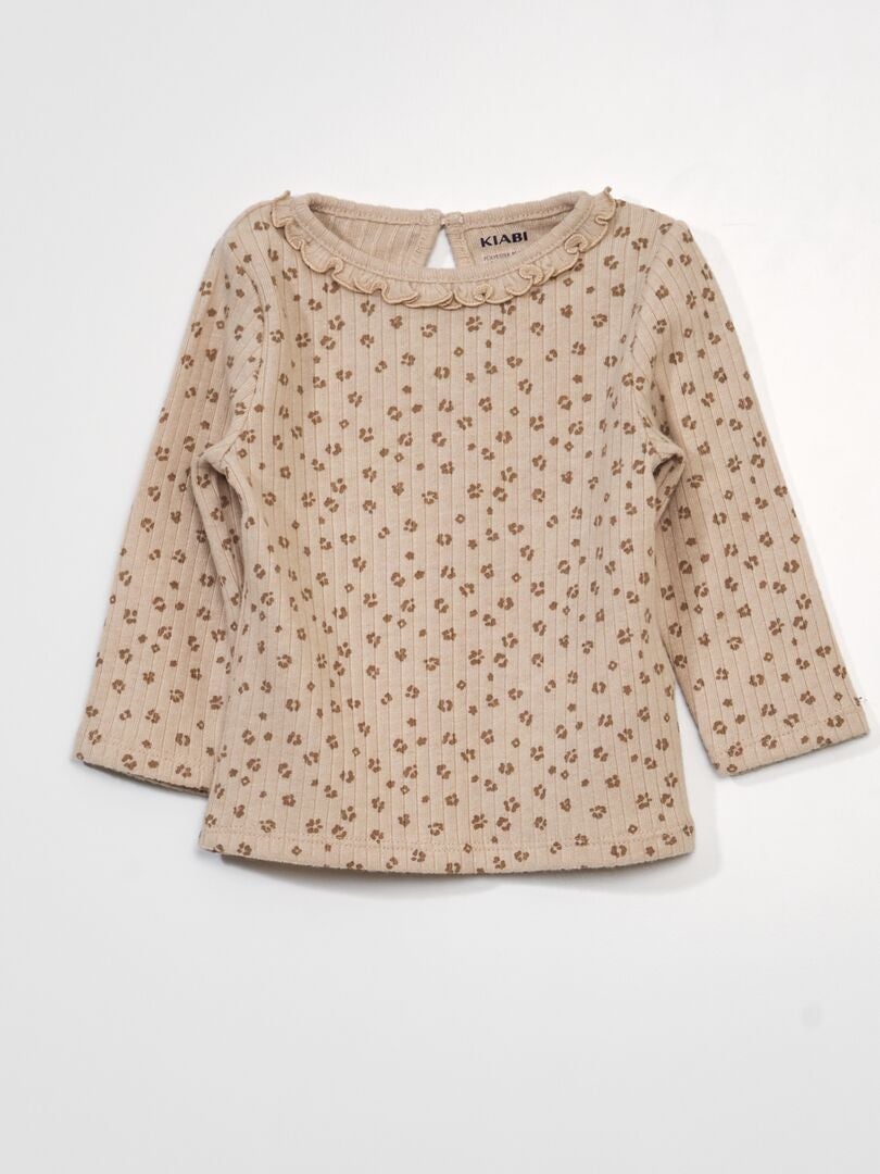 Camiseta estampada - BEIGE