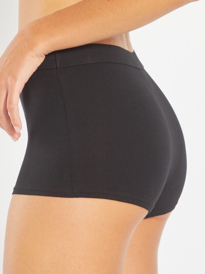 Conjunto de 2 bragas de algodón - negras