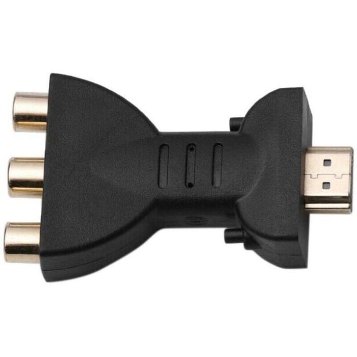 Adaptador convertidor de audio y video compuesto AV HDMI macho a 3 RCA hembra
