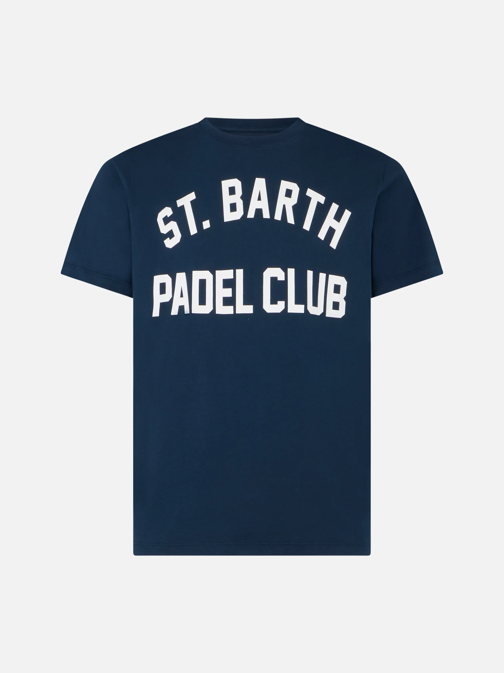 Heren T-shirt van katoen met vintage-look en St. Barth-opdruk.