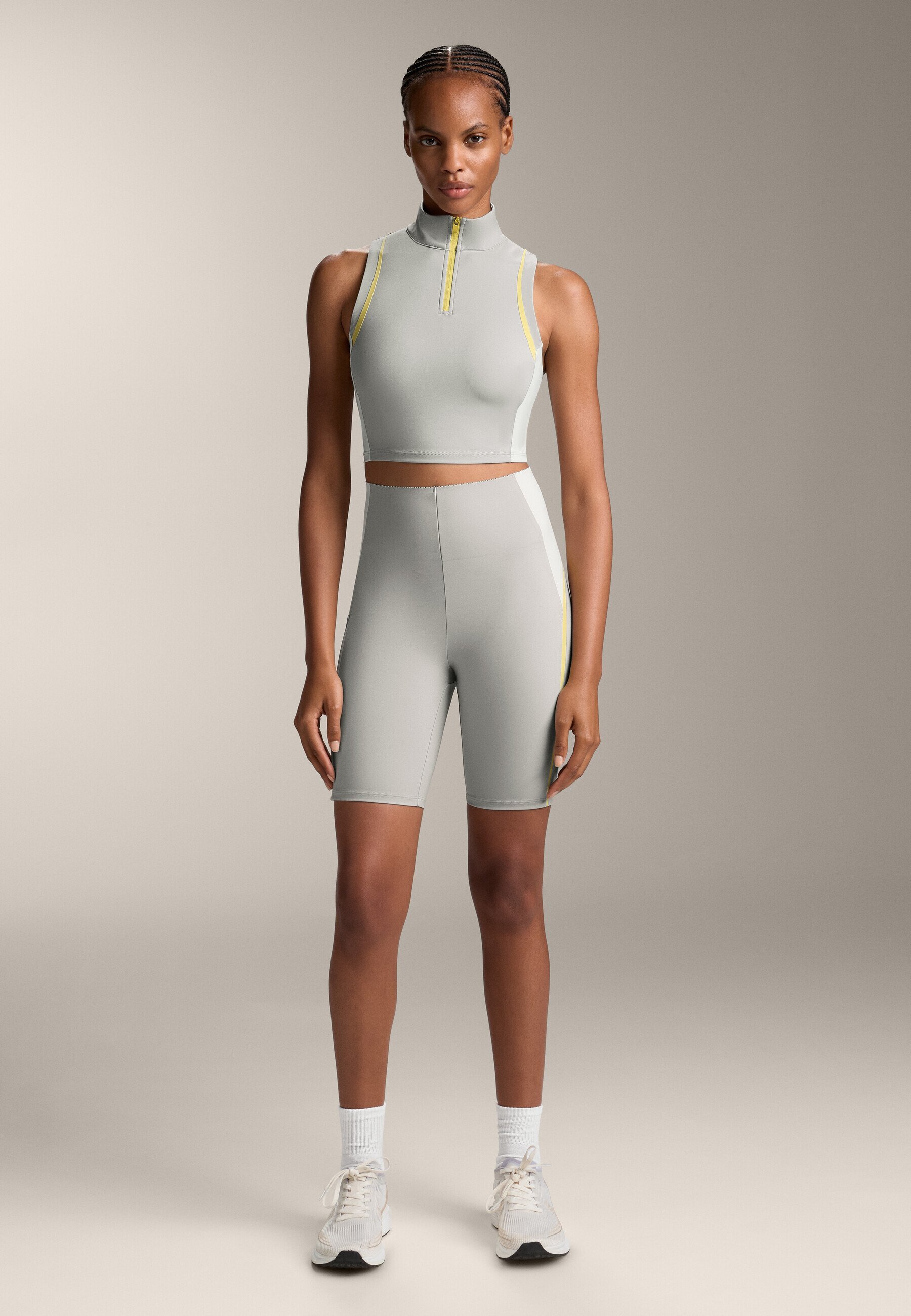 OYSHO COMPRESSIVE BLOCK 25CM FIETSBEEN - Leggings - grijs
