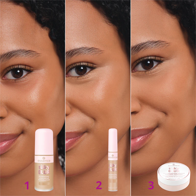 essência sedosa BLUR base hidratante de cobertura natural matificante