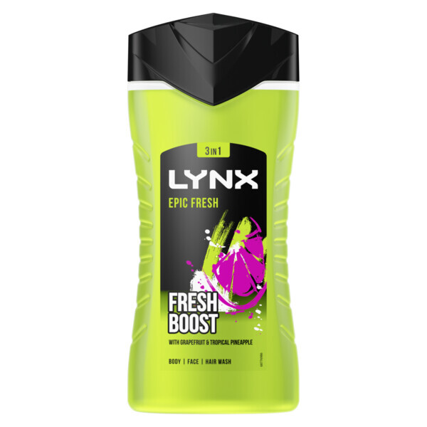 Lynx 3-in-1 Duschgel Epic Fresh 225 ml | Herren | Superdrug
