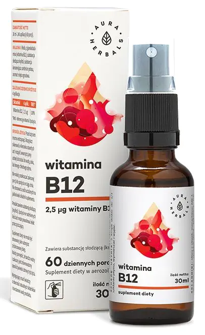 Aura Herbals Witamina B12 Aerozol do stosowania w jamie ustnej