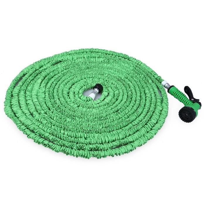 Tuyau d'arrosage extensible 175FT - Vert - 7 modes de pulvérisation