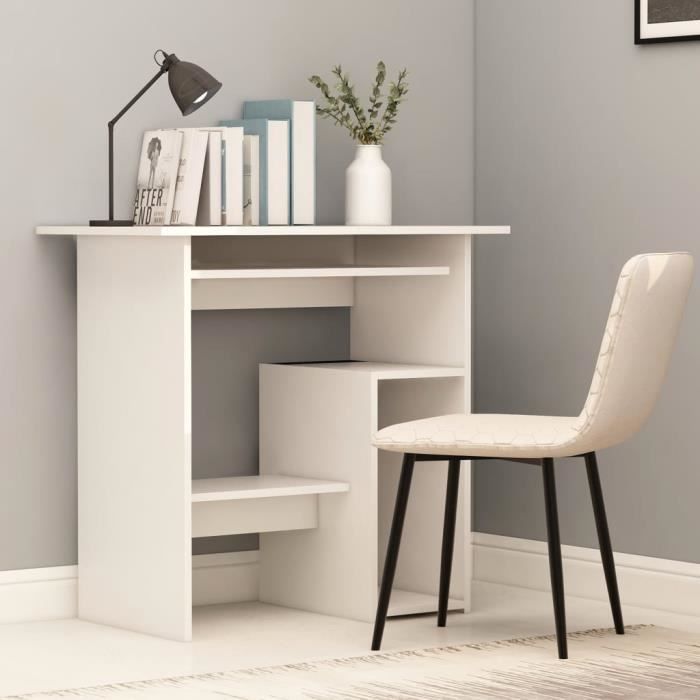 Wit bureau 80 x 45 x 74 cm spaanplaat