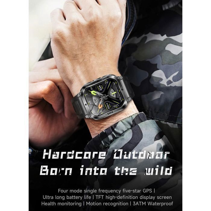 Smartwatch with GPS Heart Rate Monitor, 1.83
