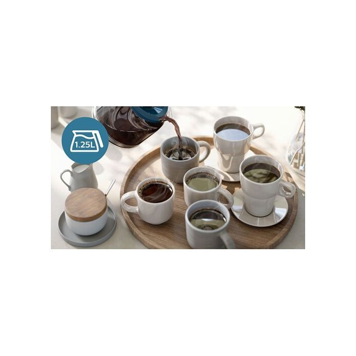 Cafetière - PHILIPS - HD7411/70 - 1.25L - Arrêt automatique - Filtre permanent