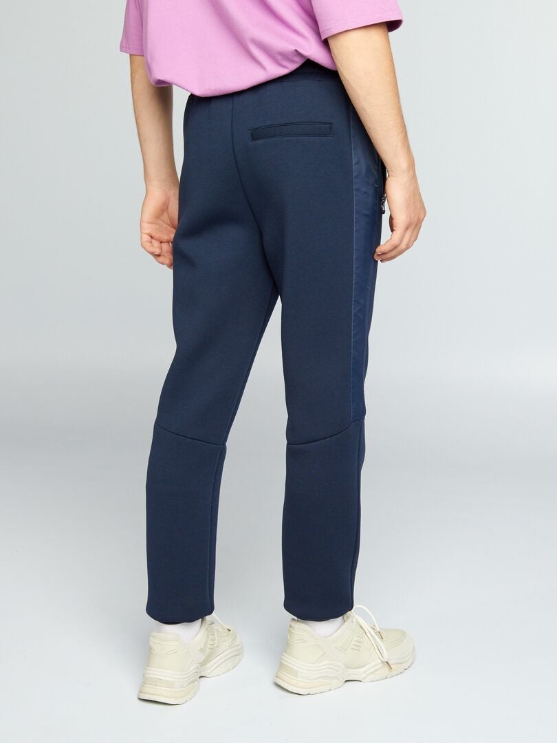 Calça de moletom bicolor - AZUL