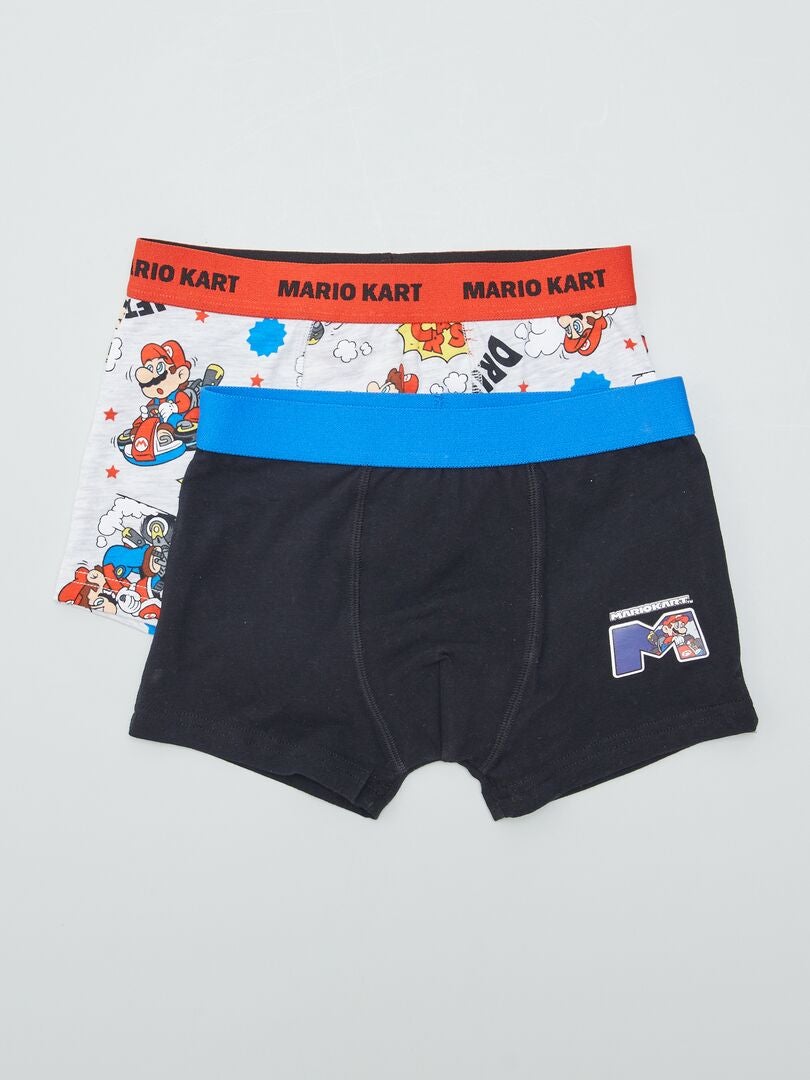 2 cuecas boxer 'Mario Kart' - BRANCAS