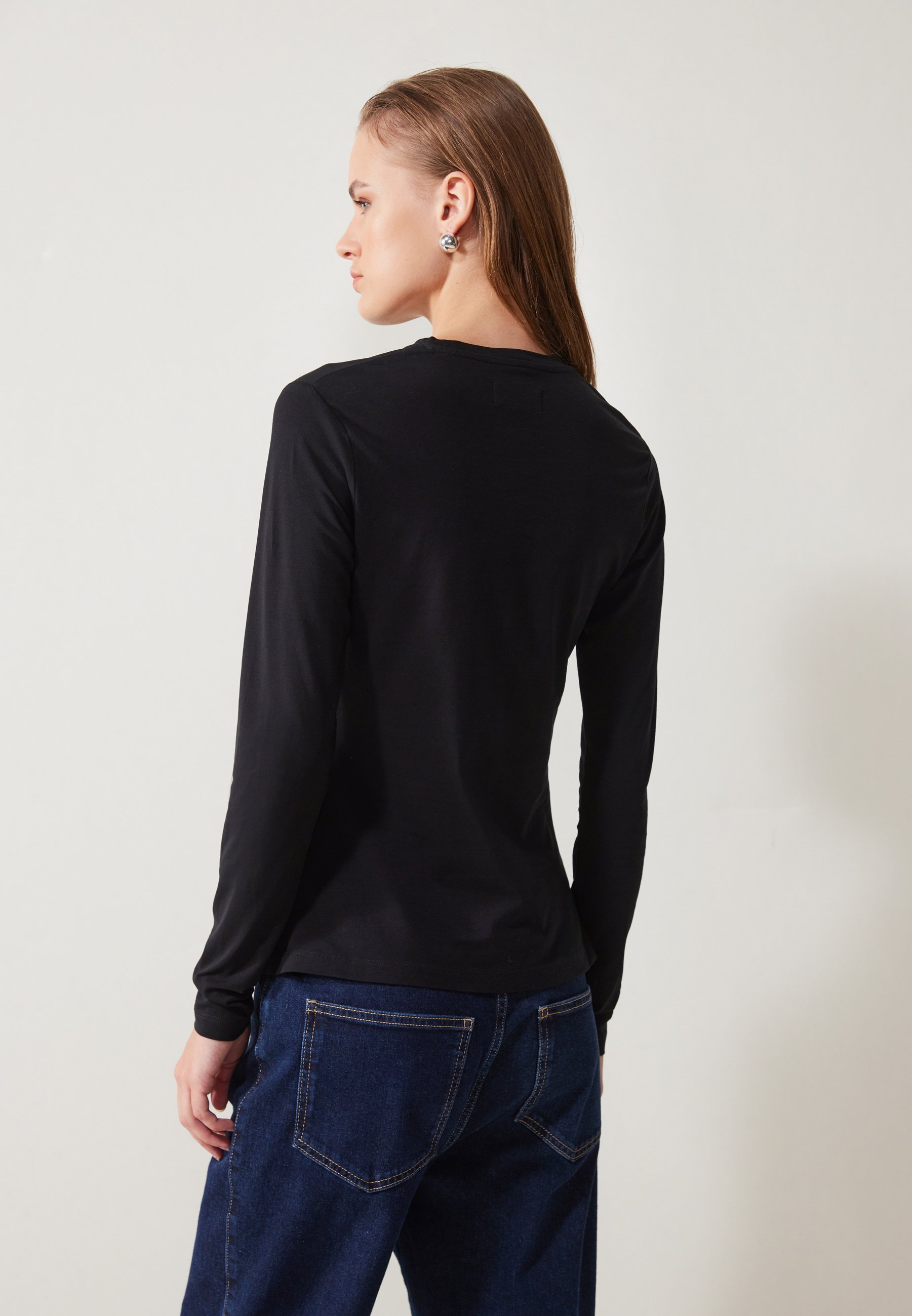 Anna Field 2er-Pack – Langarmshirt – weiß/schwarz