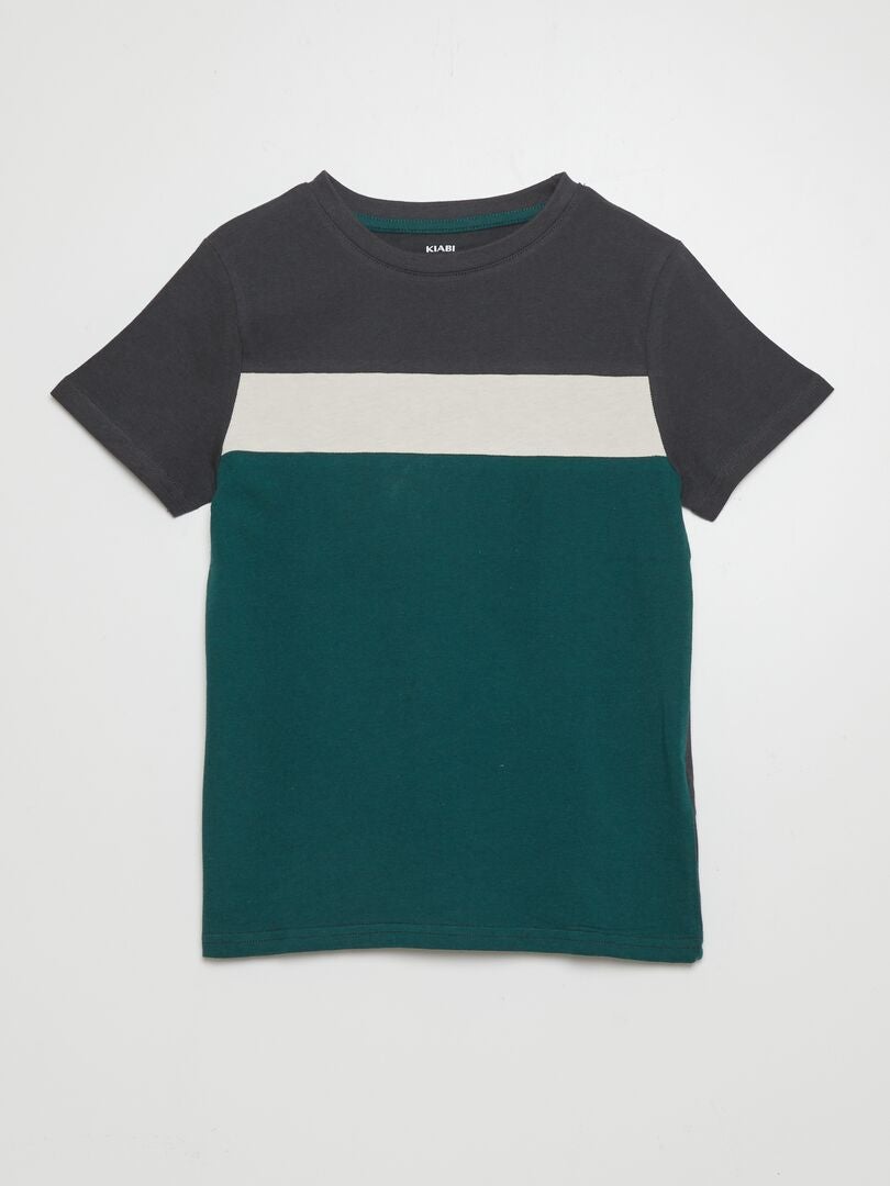 Camiseta Colorblock - VERDE