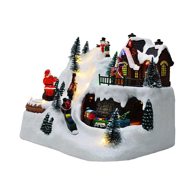 Le village de Noël Light IT, illuminé et sonorisé.