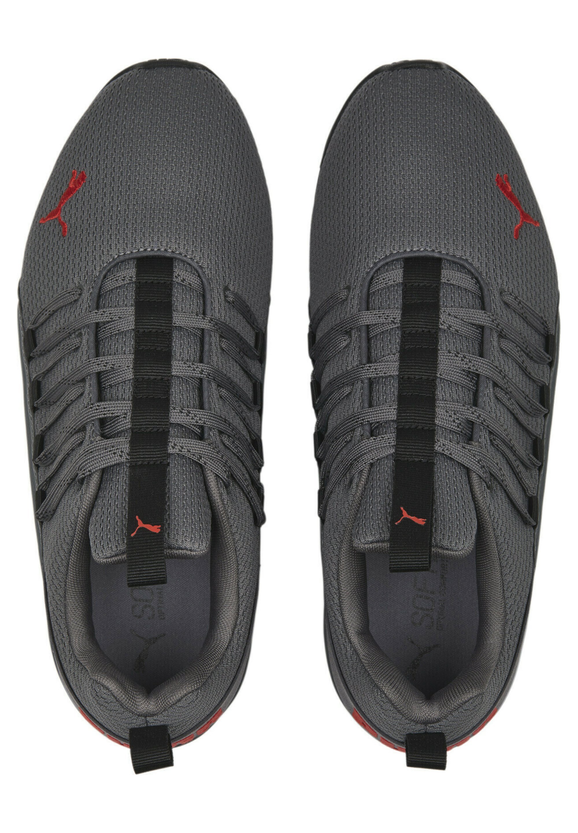 Puma AXELION REFRESH - Scarpe da corsa su strada - nero/grigio scuro/rosso