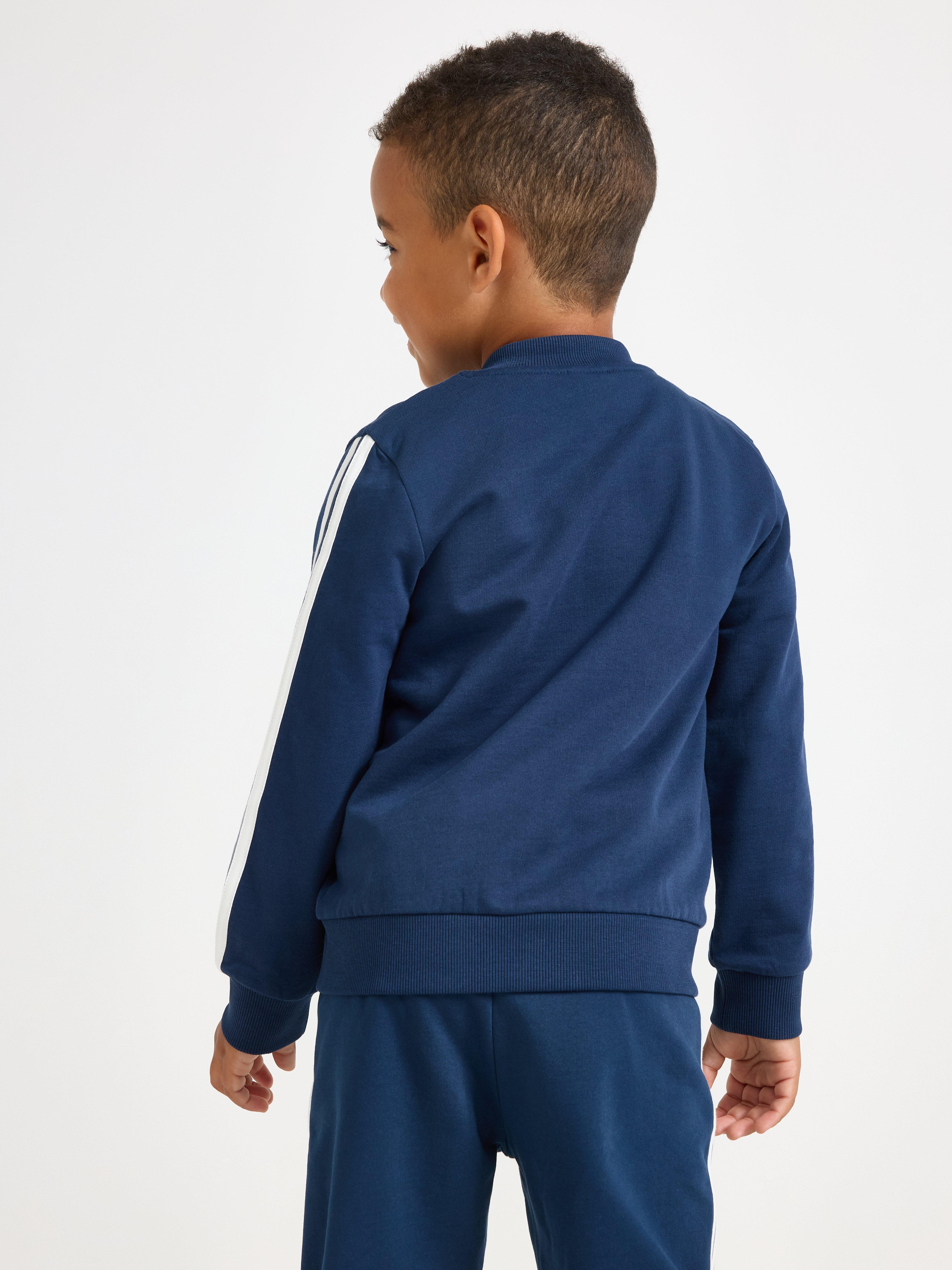Sweat-shirt à fermeture éclair bleu foncé
