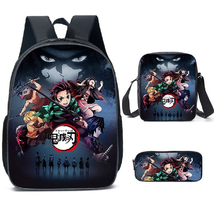 Set di 3 pezzi per ragazzi con zaino, borsa a tracolla e astuccio, 40 cm, zaino per bambini per tifosi