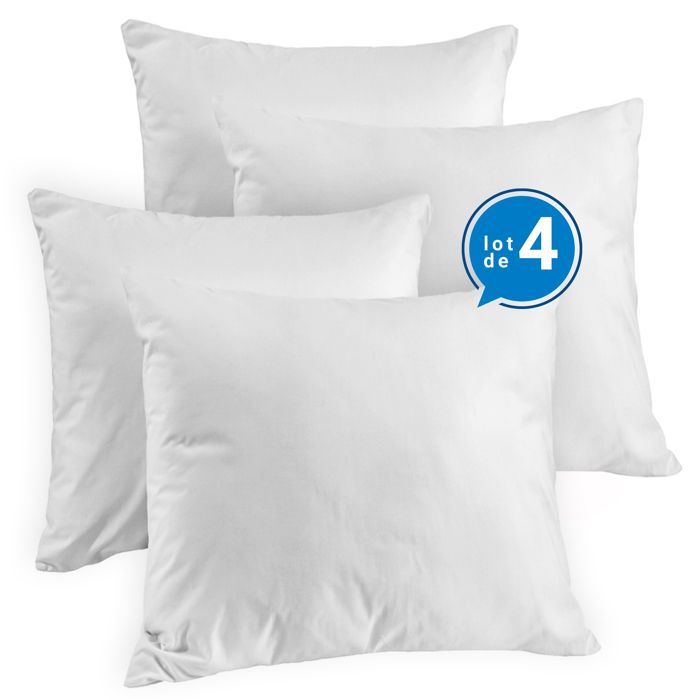 Pack 4 Nubes - Juego de 4 almohadas de 60x60 cm | Comodidad de hotel | Hipoalergénicas y con certificación OEKO-TEX® | Fabricadas en Bélgica