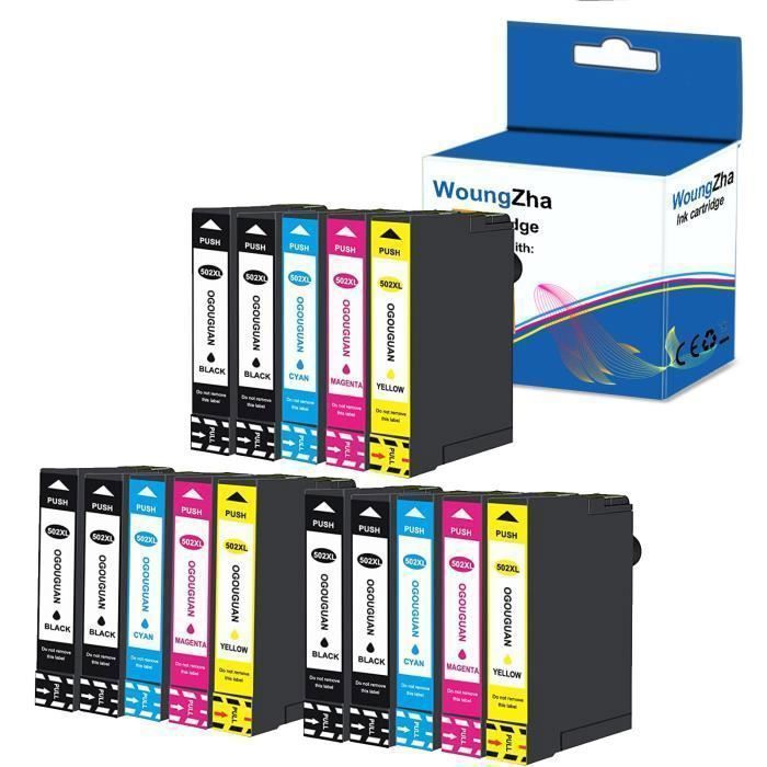 15 × Cartouches encre EPSON Multipack 502 502XL compatible pour Epson WF-2860 WF-2860DWF WF-2865 WF-2865DWF XP-5100 XP-5105 XP5115