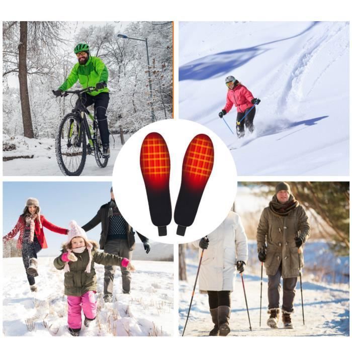 Rechargeable electric heated insoles, remote control with 3 temperature levels, outdoor heated insoles for winter