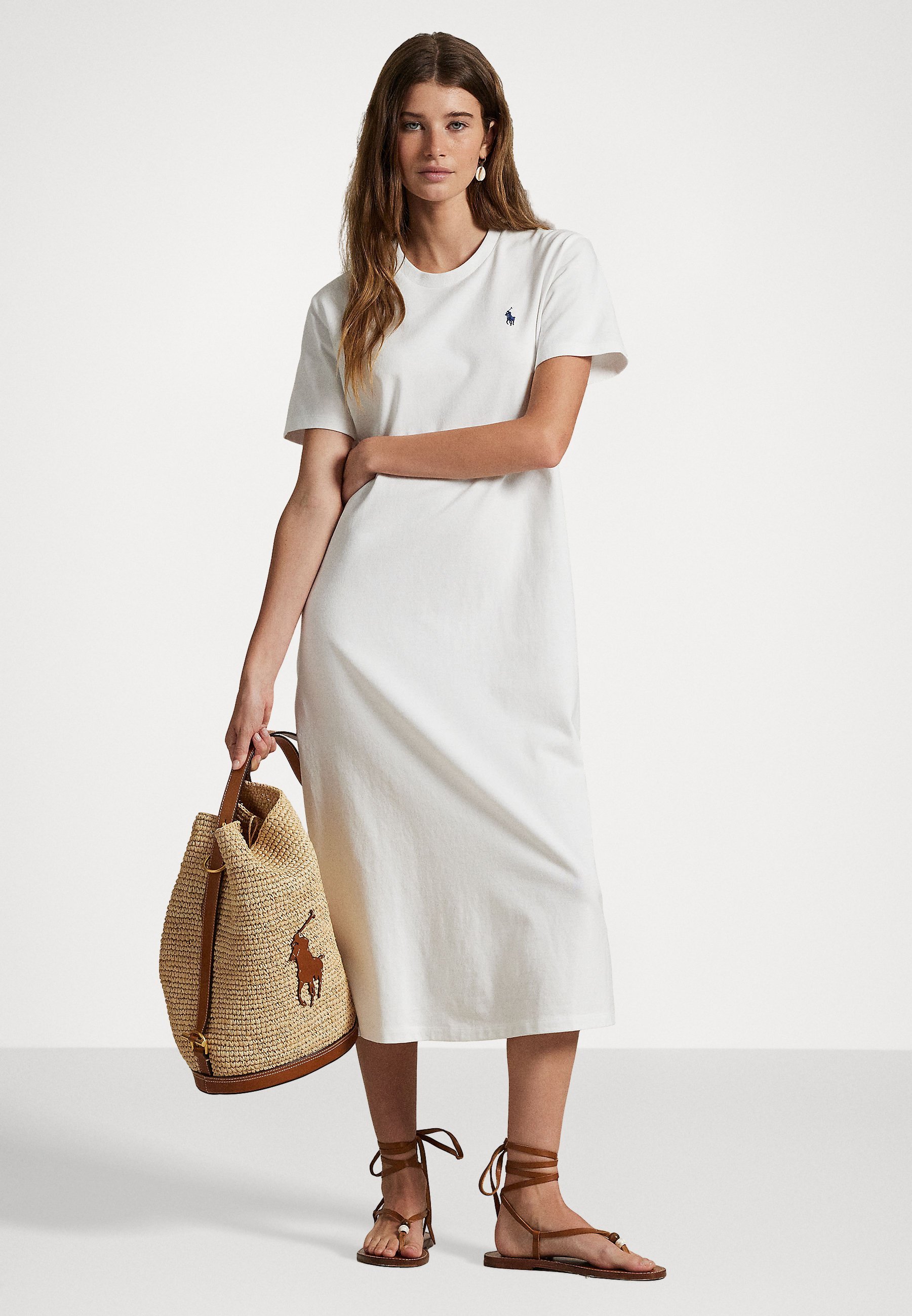 Polo Ralph Lauren SUKNELĖS - Džersio suknelė - balta