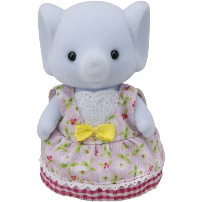 Miniature figurine - SYLVANIAN FAMILIES - The Elephant Girl and her picnic set