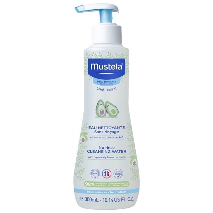 Água de Limpeza Sem Enxágue Mustela Baby - 300 ml - Abacate Orgânico - Vegana