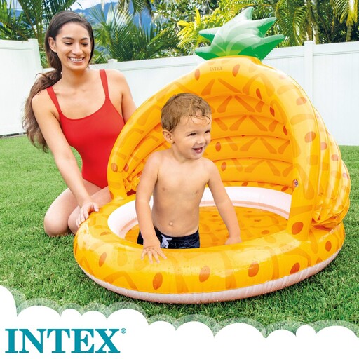  Pripučiamas vaikų baseinas su ananasų formos stogeliu „Intex“,