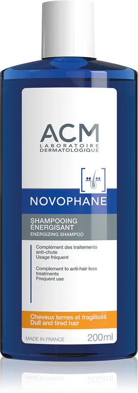 Shampoo fortalecedor ACM Novophane para cabelos fracos e com tendência à queda.