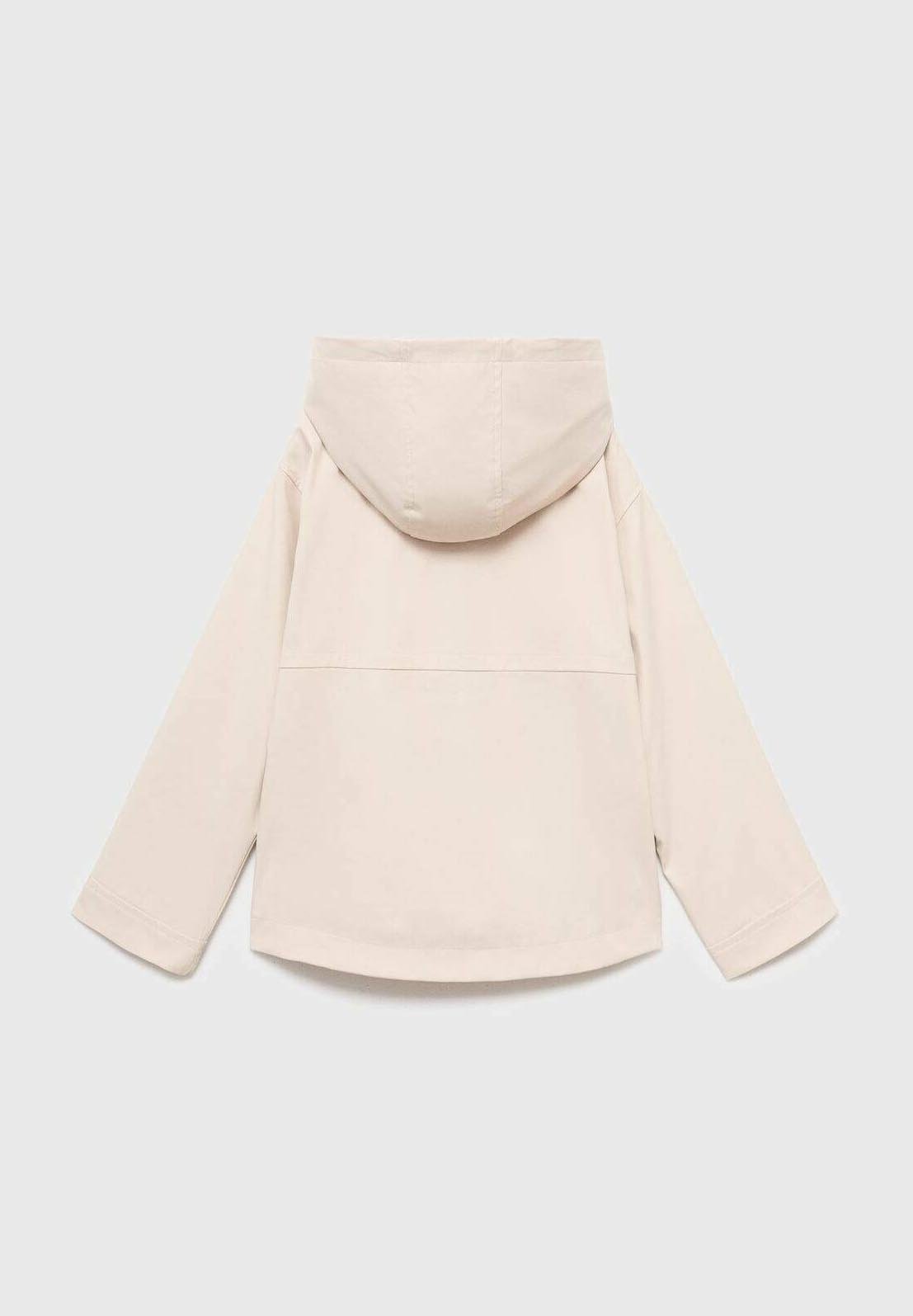 Mango Kids Regenjacke mit Kapuze – Wasserdichte Jacke – Beige