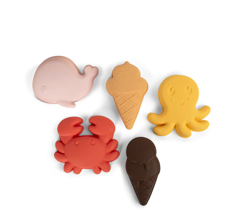 Brinquedo de areia de silicone FILIBABBA com sabor de pêssego e água.