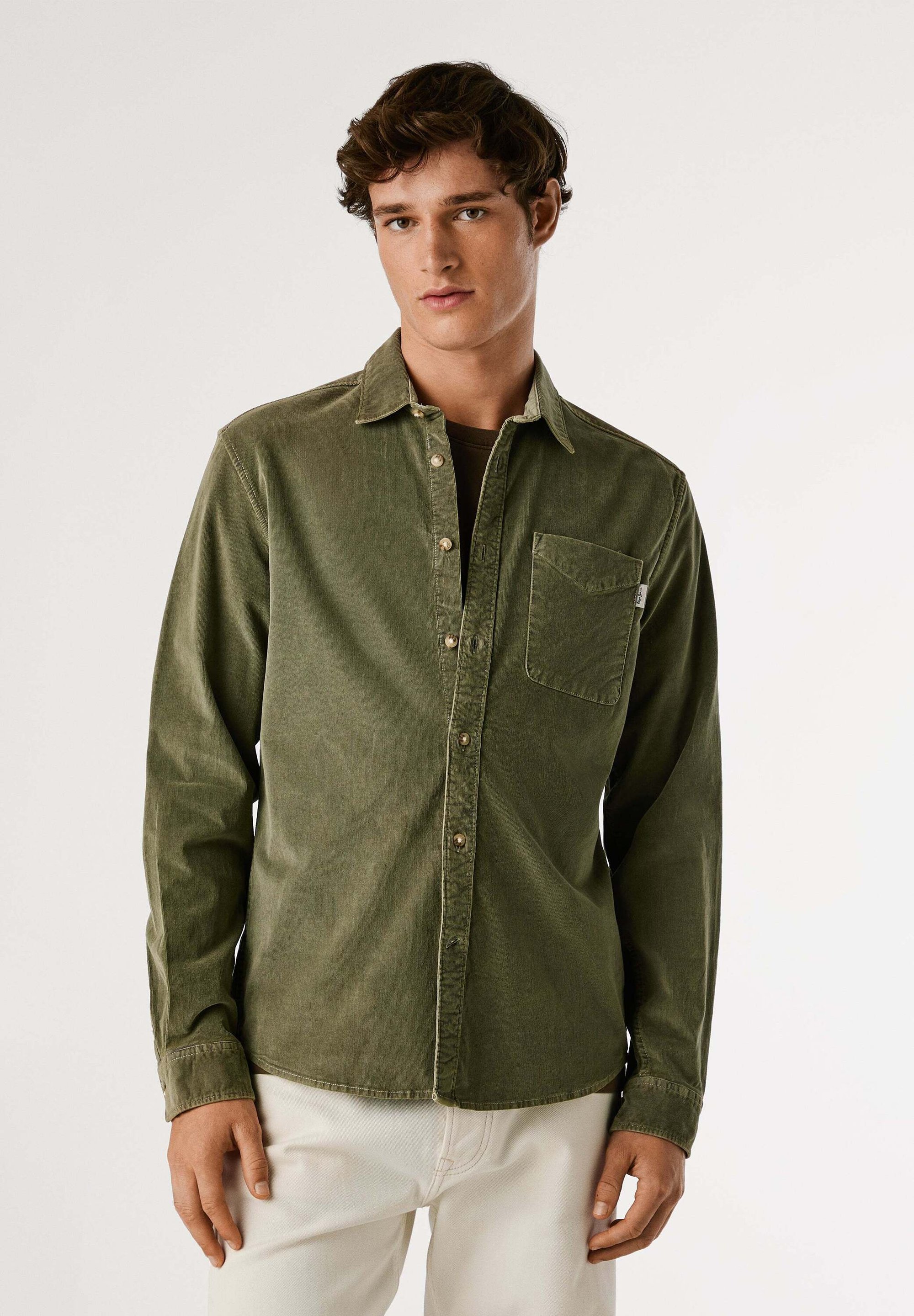 Pepe Jeans CLAYTON - Shirt - donker kaki groen