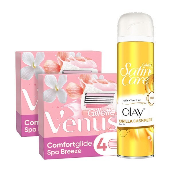 Venus Spa Breeze barberblad og barbergel-påfyllspakke