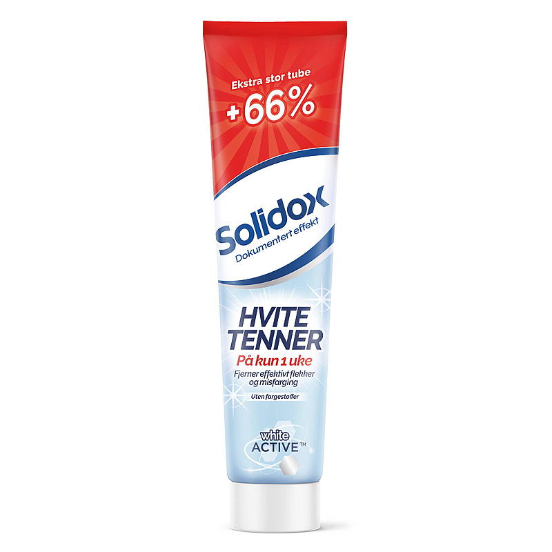 Solidox tannkrem 125 ml Solidox hvite tenner