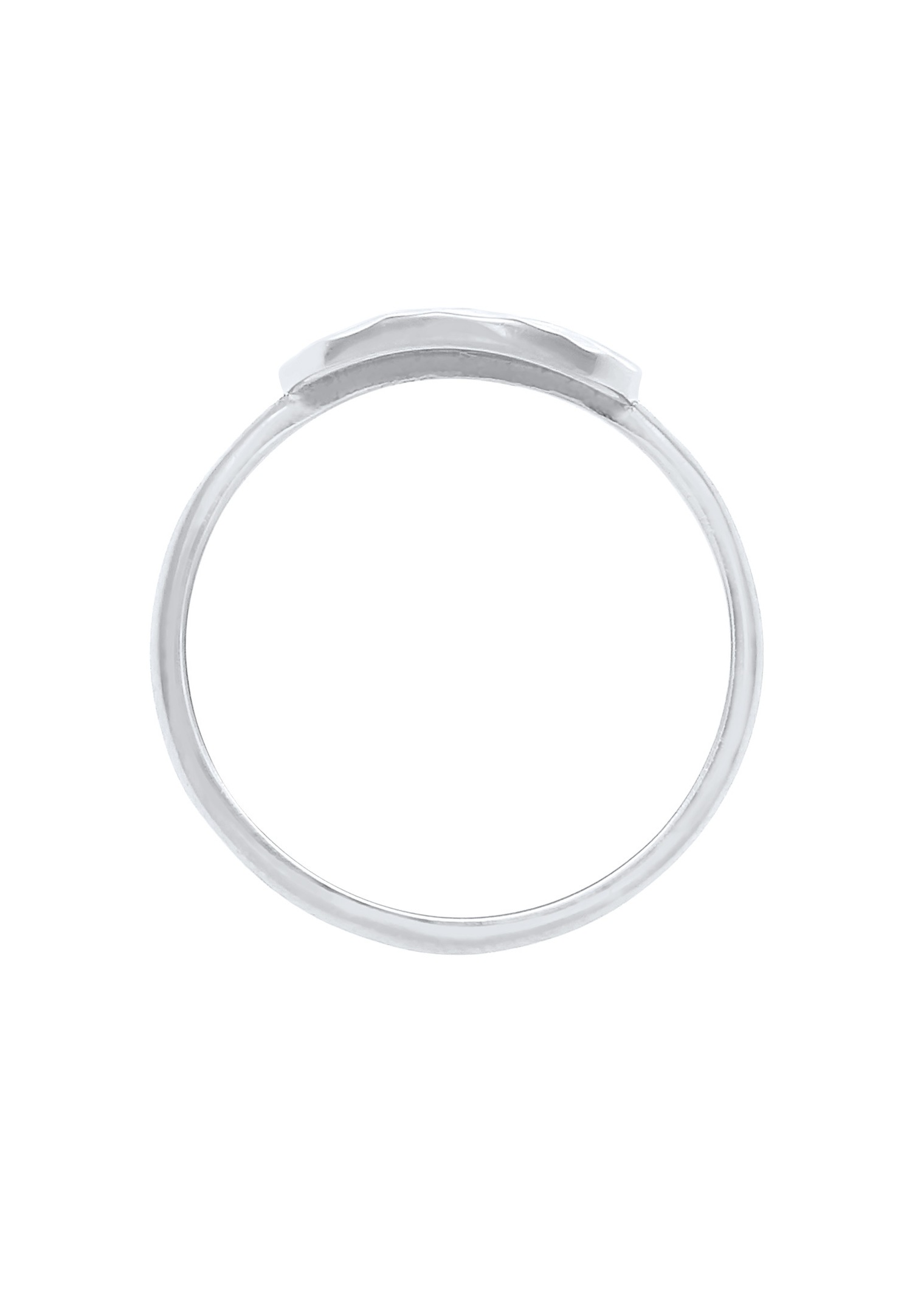 Elli Plaquette pour dames tendance martelée en argent sterling 925