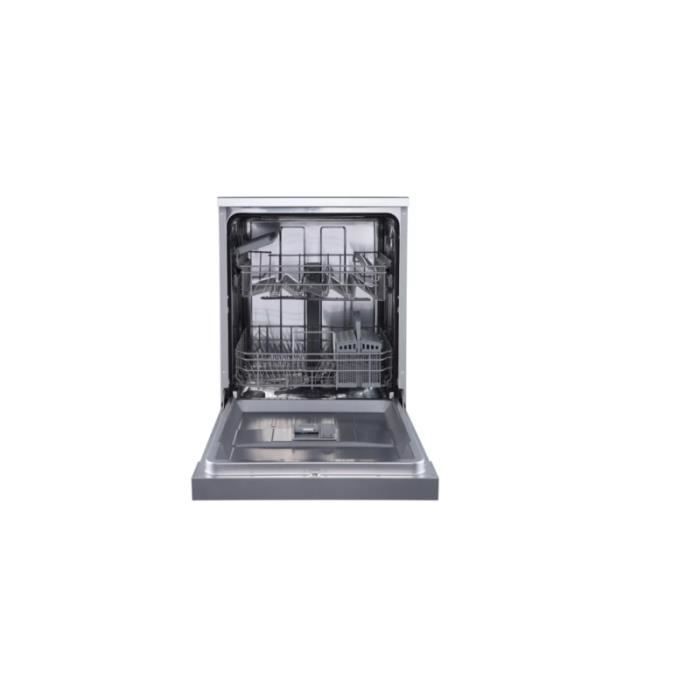 Lavavajillas HISENSE HS622E10X de 60 cm - Gris - 2 brazos rociadores - 4 zonas de rociado
