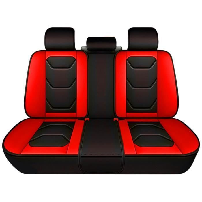 Car Seat Cover - MOMOTOU - Universal - PU Leather - Red - 2 pieces