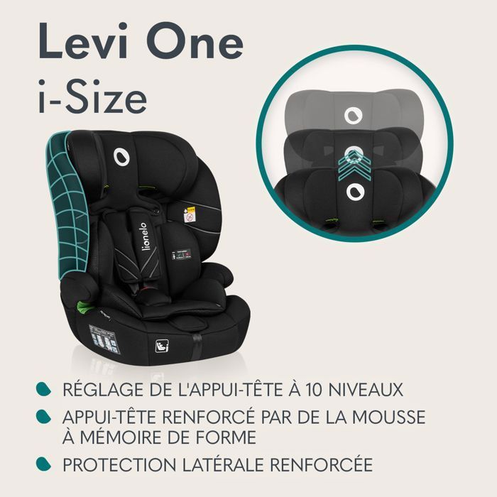 Siège auto évolutif LIONELO Levi One i-Size - Rosa - 76-150 cm - Gruppo 1/2/3