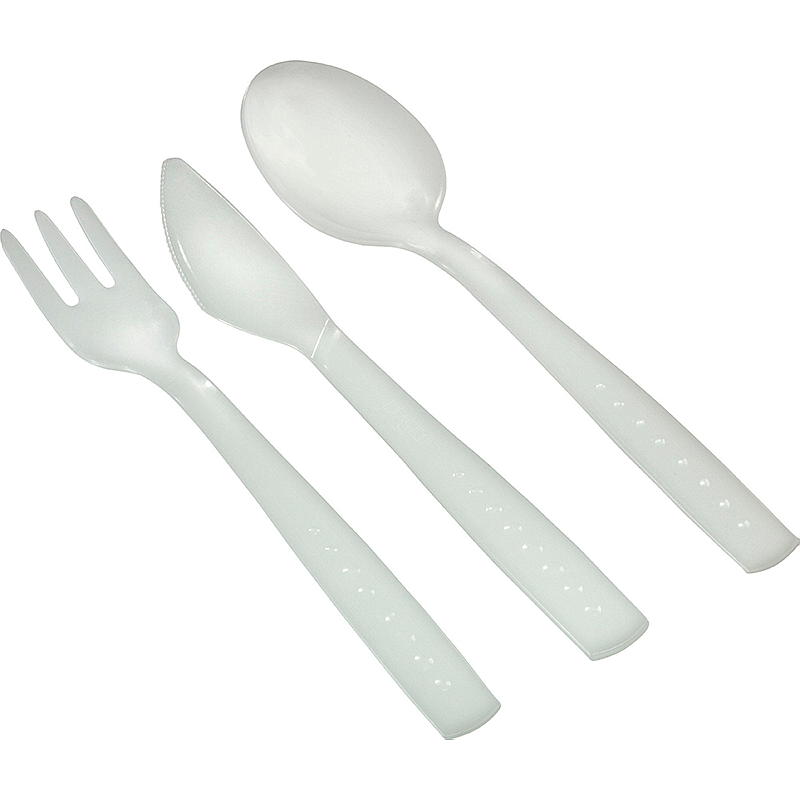 Bestickset 6 delar plast, 18 delar återvinningsbara