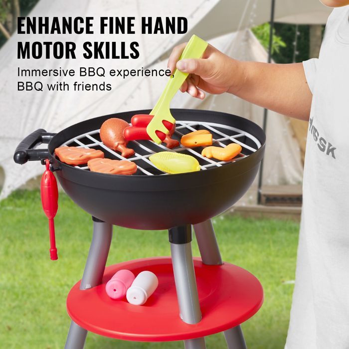 VEVOR 28-delige speelgoedbarbecueset - Keukenspeelgoedset voor kinderen - met geluid en licht - Verjaardagscadeau