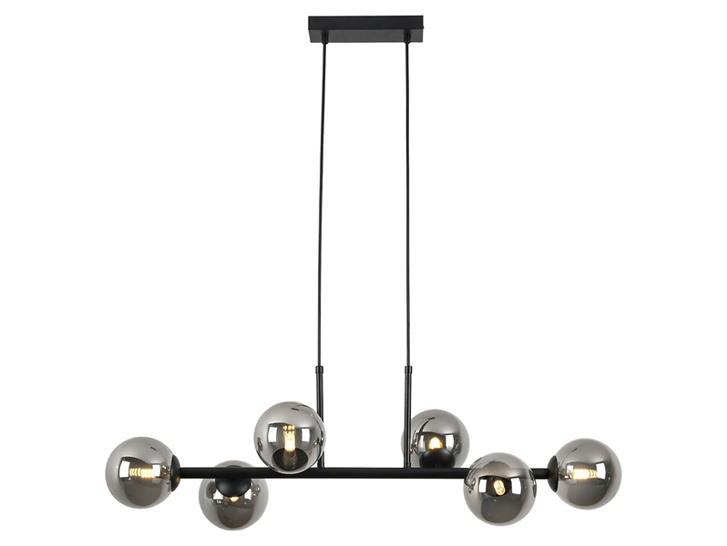 Lampa wisząca Modern Living Lisib 6-punktowa czarna