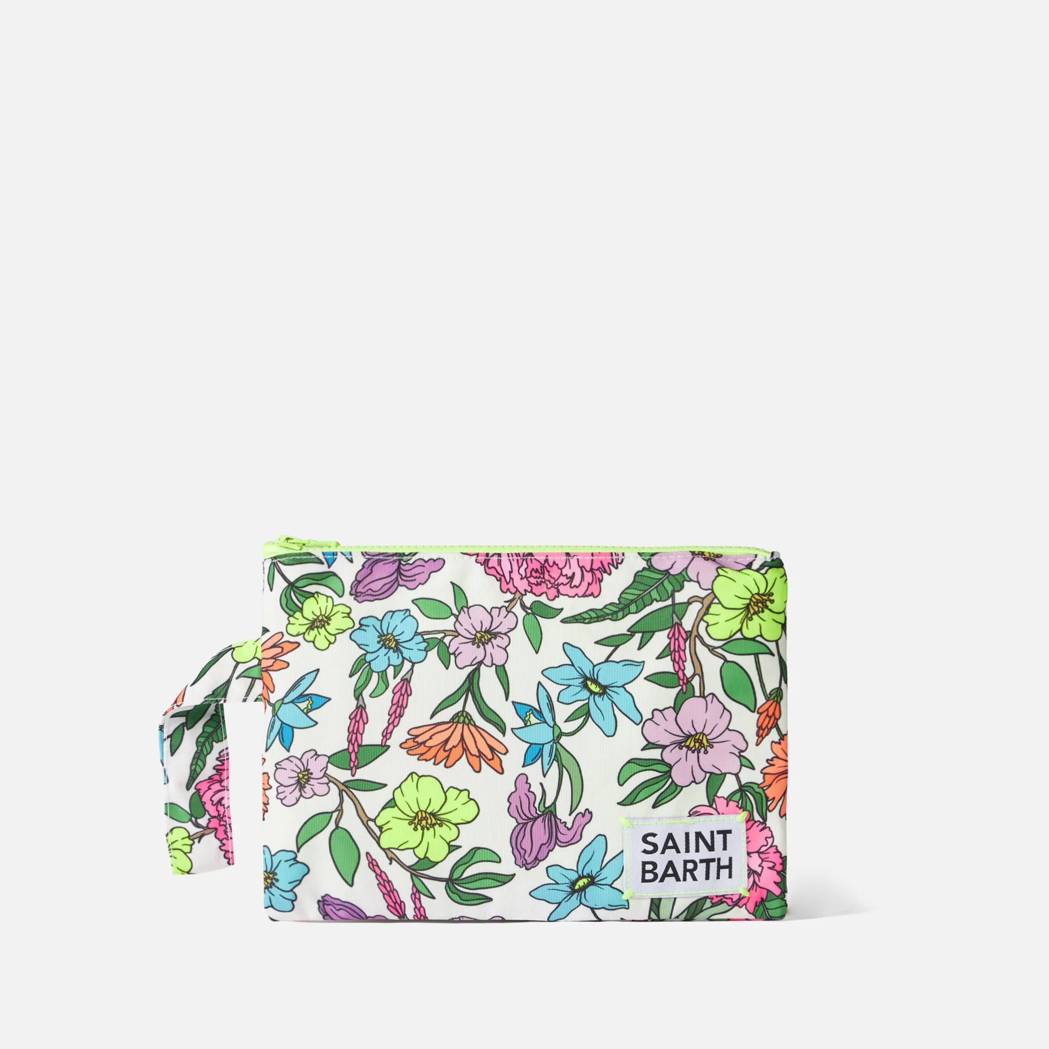 Pareasy nylon clutch met bloemenprint