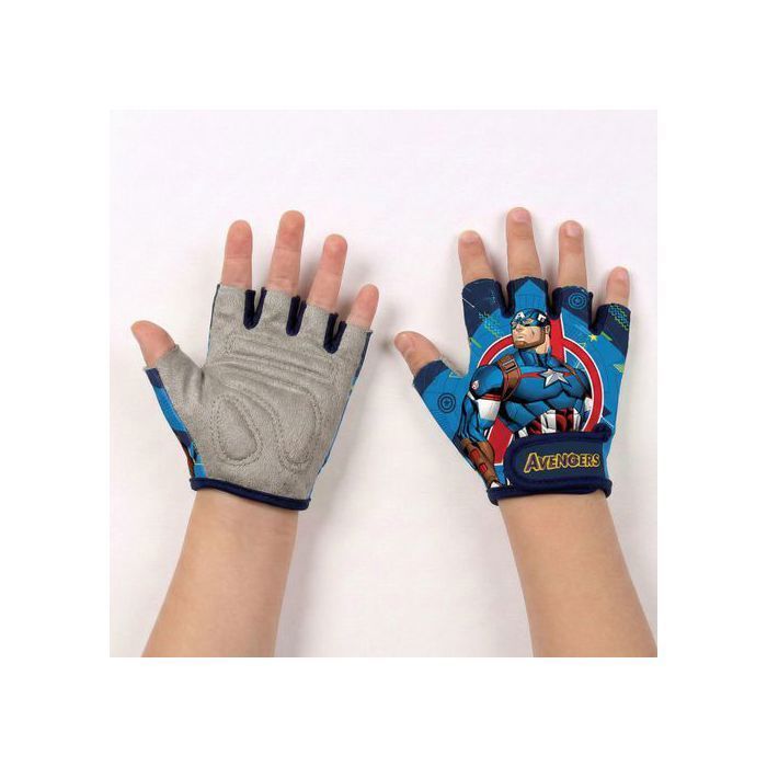 MARVEL Avengers Children's Protective Gloves for Bikes and Scooters, with Hook and Loop Fasteners, for Boys