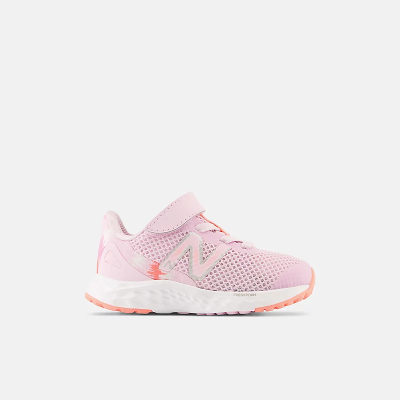 Enfant Fresh Foam Arishi v4 Bungee Lace z górnym paskiem - Jasna malina z grejpfrutem