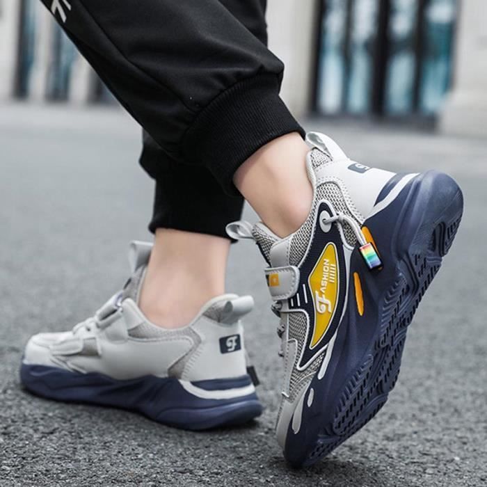 Baskets Enfant Garcon Mode Chaussures de Sport Respirante Sneakers Running Antidérapant Confortable