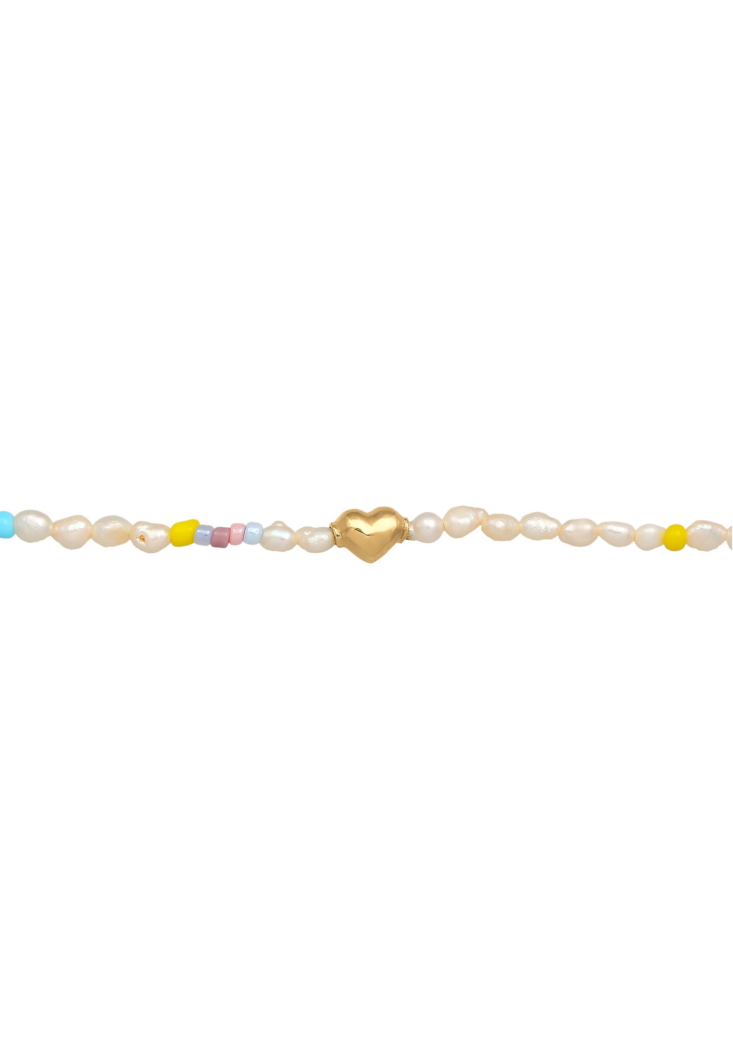 Elli Femme coeur avec Smiling face tendance avec Perles de Culture d'Eau Douce en argent sterling 925 plaqué or