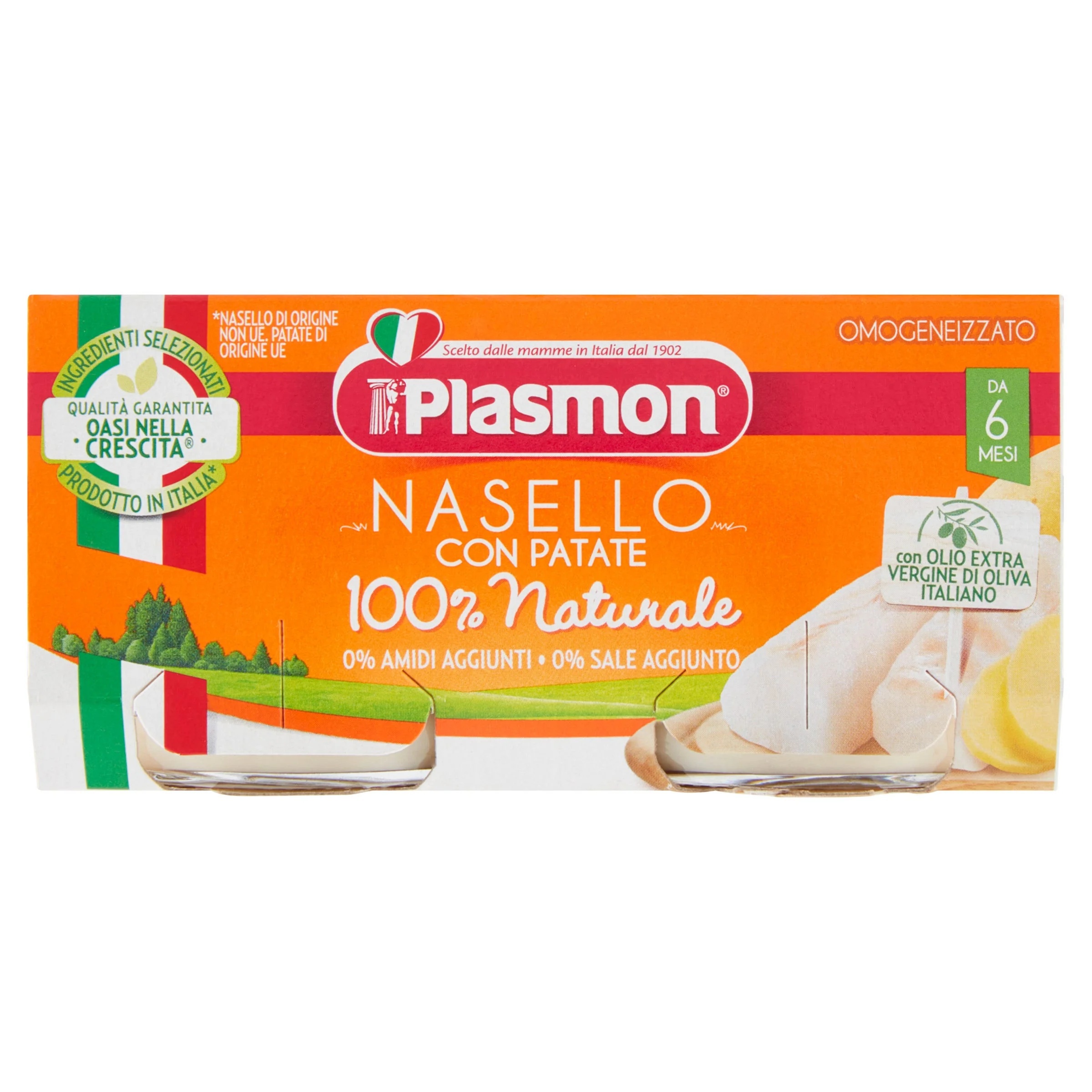 PLASMON Plasmon gehomogeniseerde heek en aardappelen 2 potjes x 80 g babyvoeding