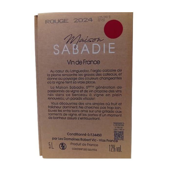 Maison Sabadie rosso - Vino francese 